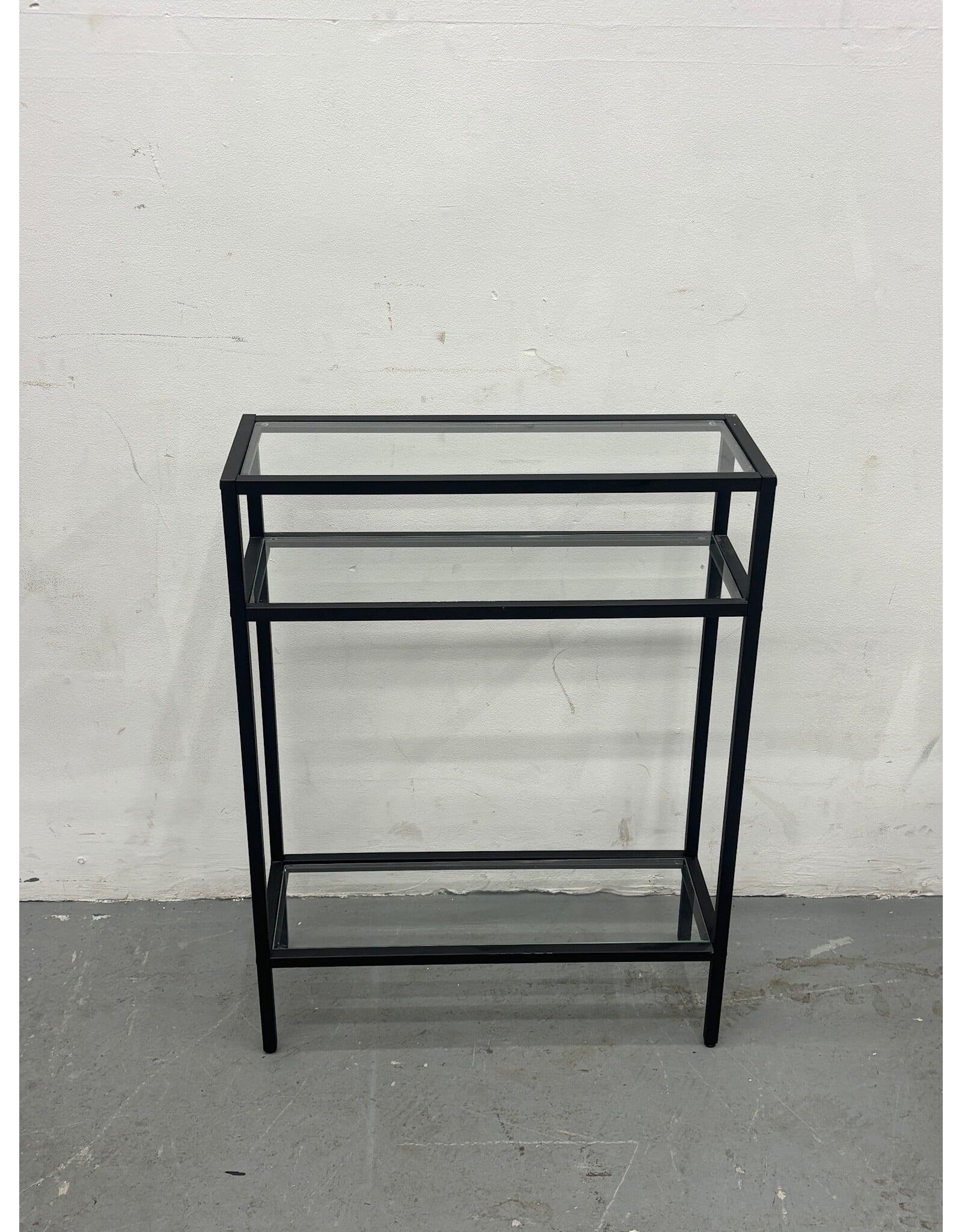 Black Glass Console Table