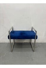 Blue and Chrome Mini Bench
