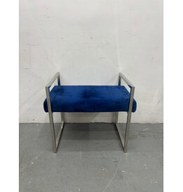 Blue and Chrome Mini Bench