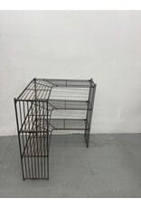 70s Iron Corner Shelving Unit