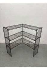 70s Iron Corner Shelving Unit