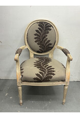 Upholstered Fern Louis XIV Chair