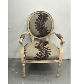 Upholstered Fern Louis XIV Chair