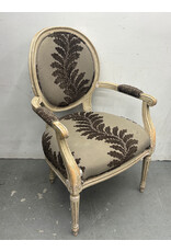 Upholstered Fern Louis XIV Chair