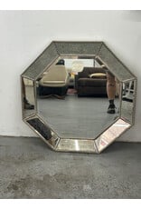 Studded Octagonal Hanging Mirror