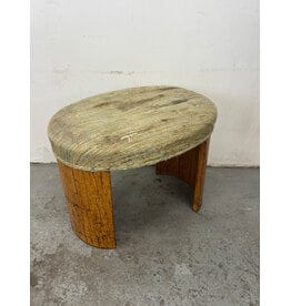 Italian Art Deco Curved Wood Stool