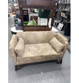 Beige Paisley Loveseat