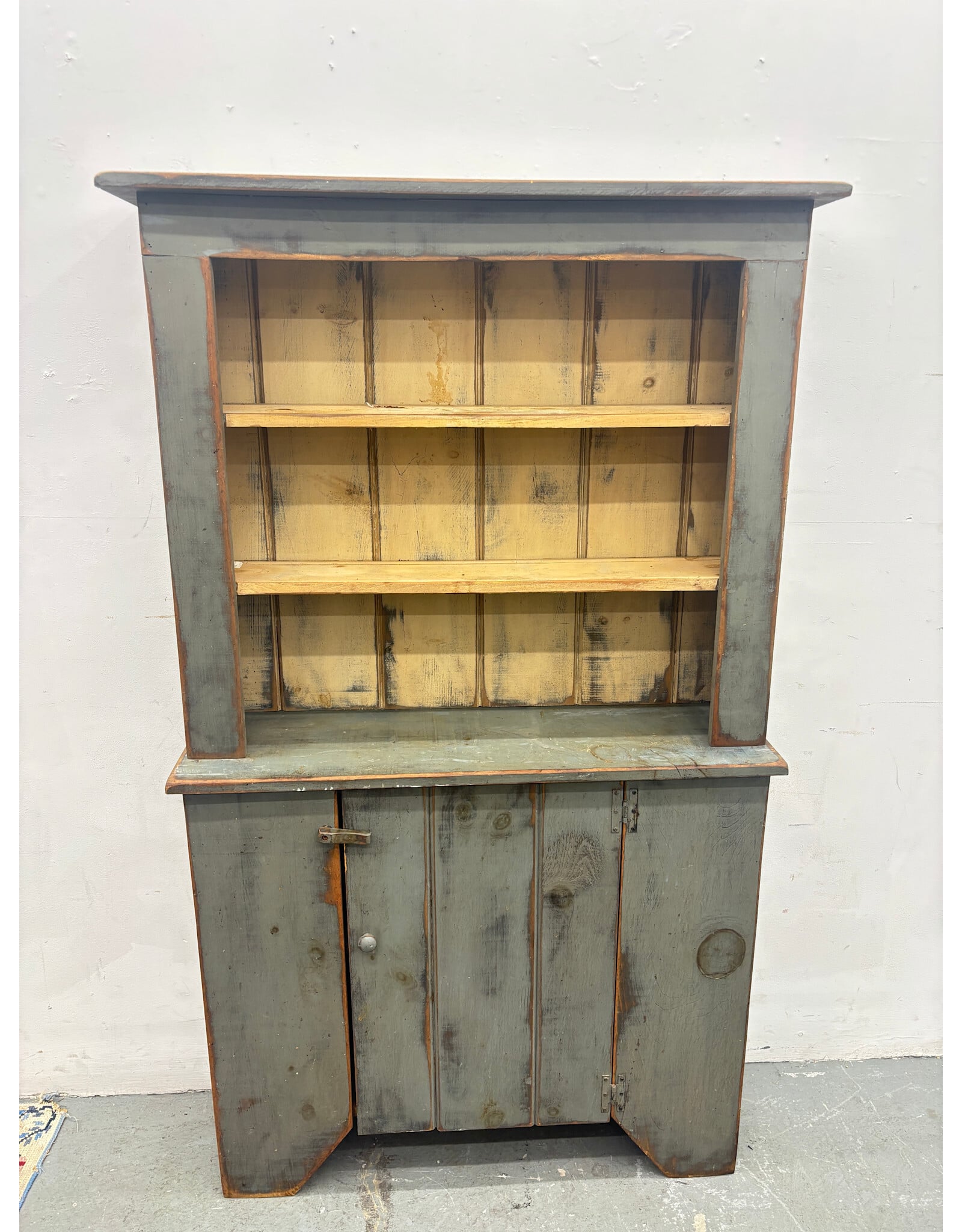 Antique Rustic Country Hutch