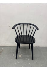 Black Curved Spindleback Wood Dining Chair