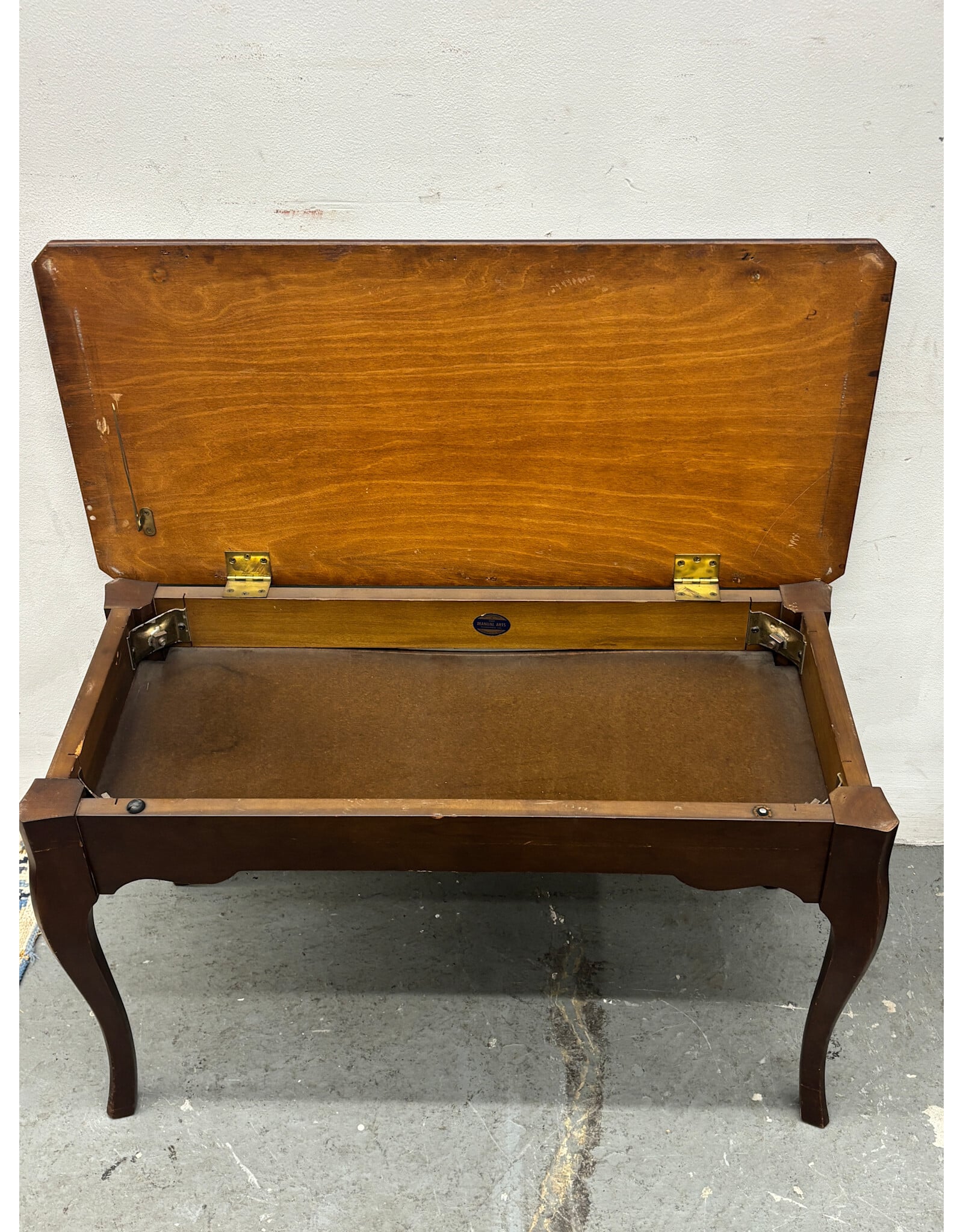 Vintage Mahogany Wooden Piano Bench