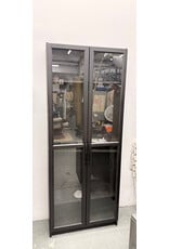 Modern Black and Glass Bookcase