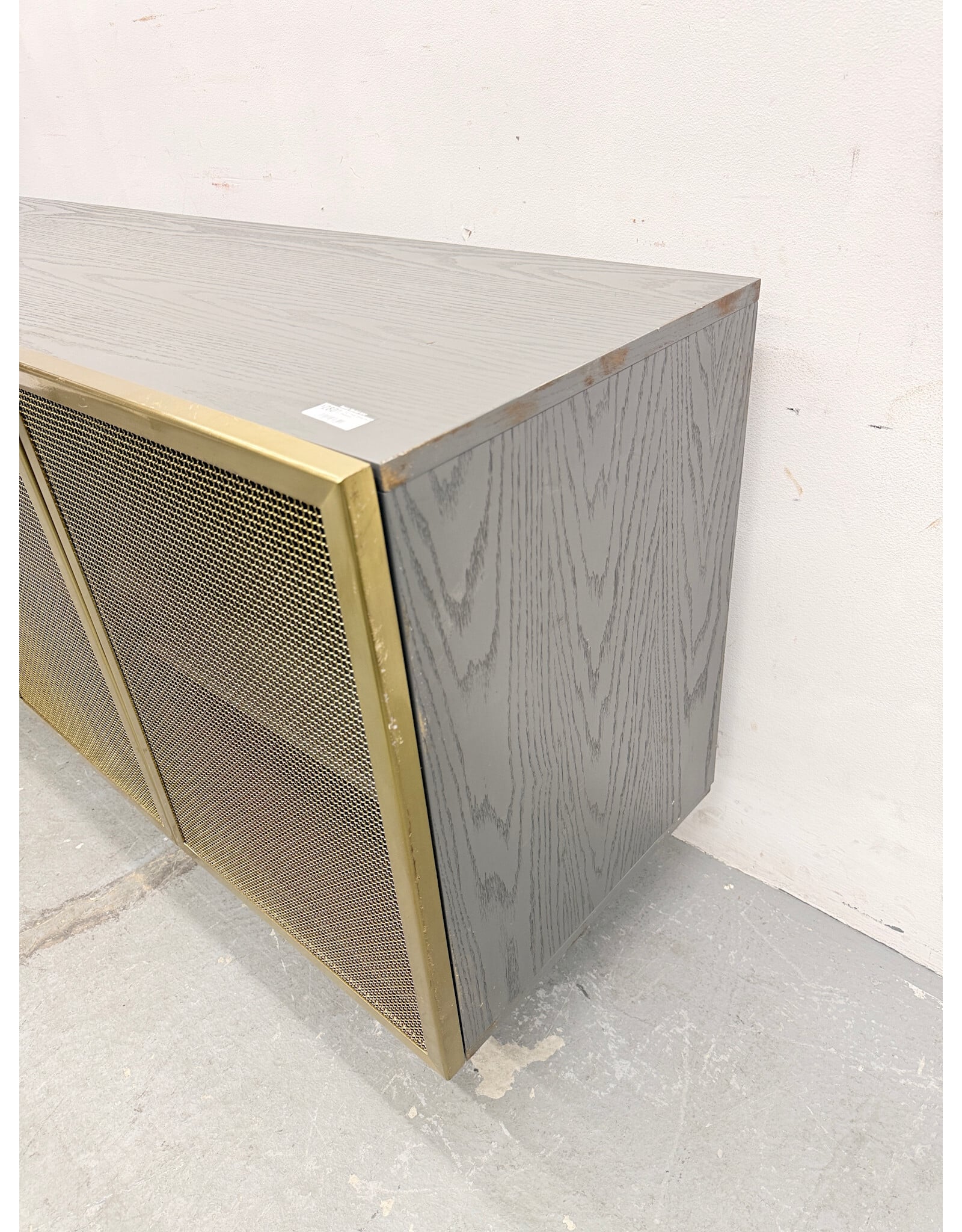 Cb2 Trace Brass Mesh Credenza