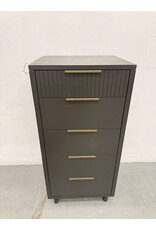 Modern Dark Gray 5-Drawer Dresser