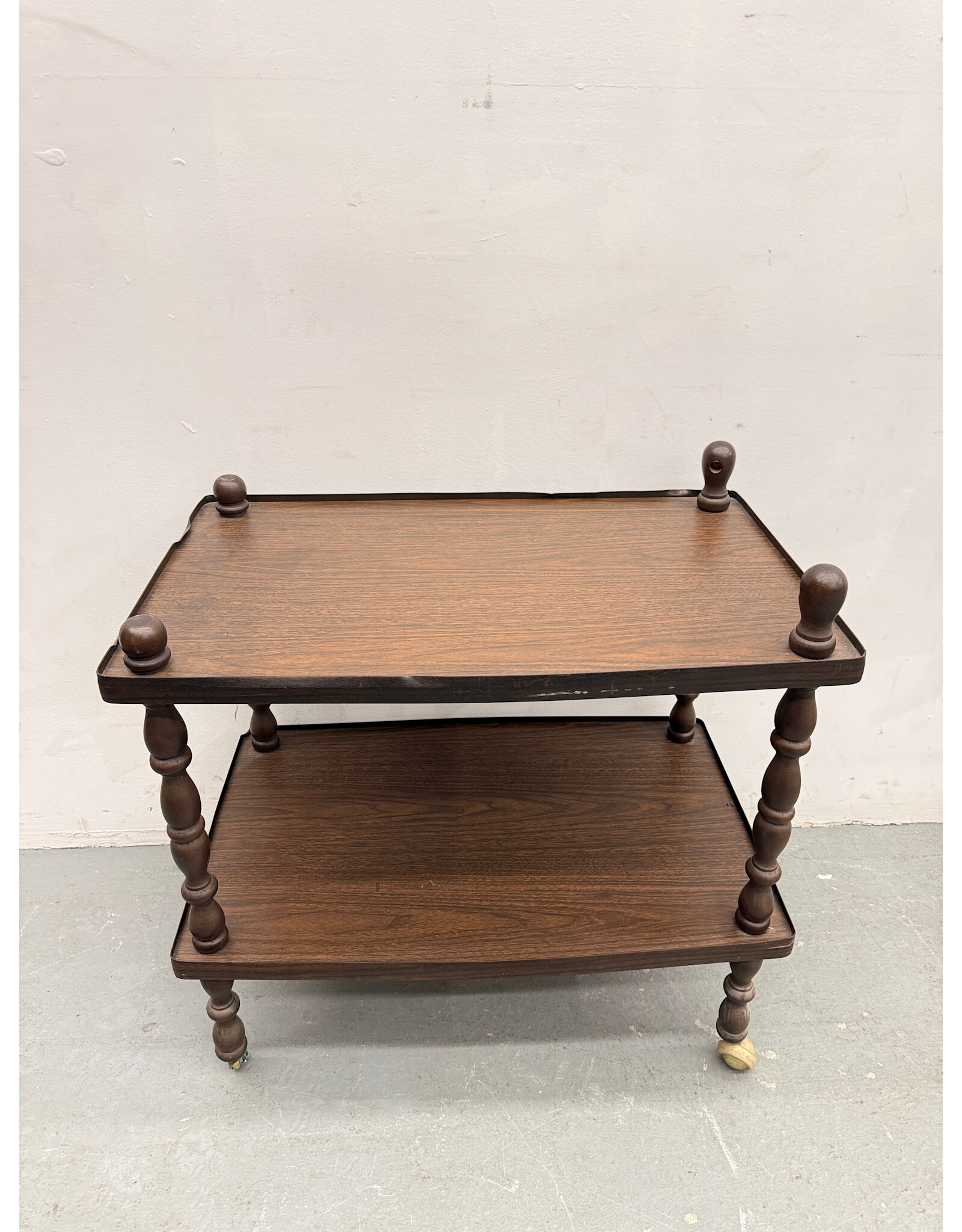 Vintage Oak Tea Cart