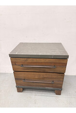 Rustic 2-Drawer Nightstand