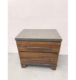 Rustic 2-Drawer Nightstand