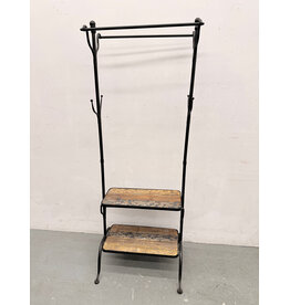 Calvert Aged Metal 4-Hook Coat Stand