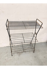 Vintage Style Black Metal Wire Shelf