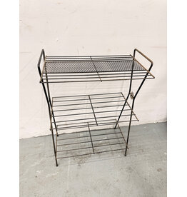 Vintage Style Black Metal Wire Shelf