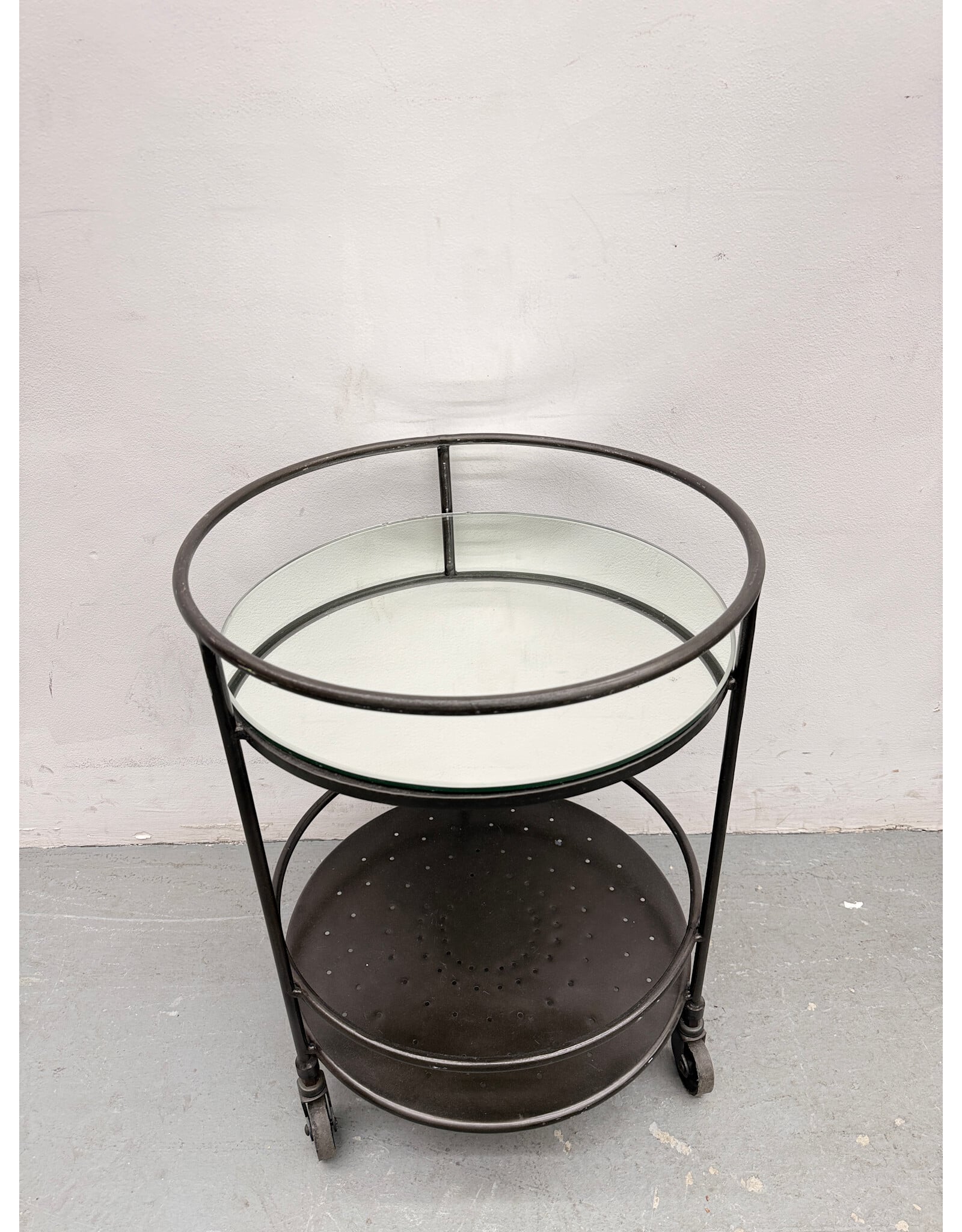 ABC Carpet and Home Round Mirrored Side Table
