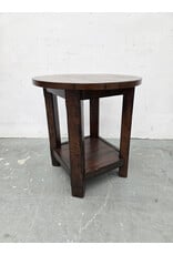Pottery Barn Benchwright Round Wooden Side Table