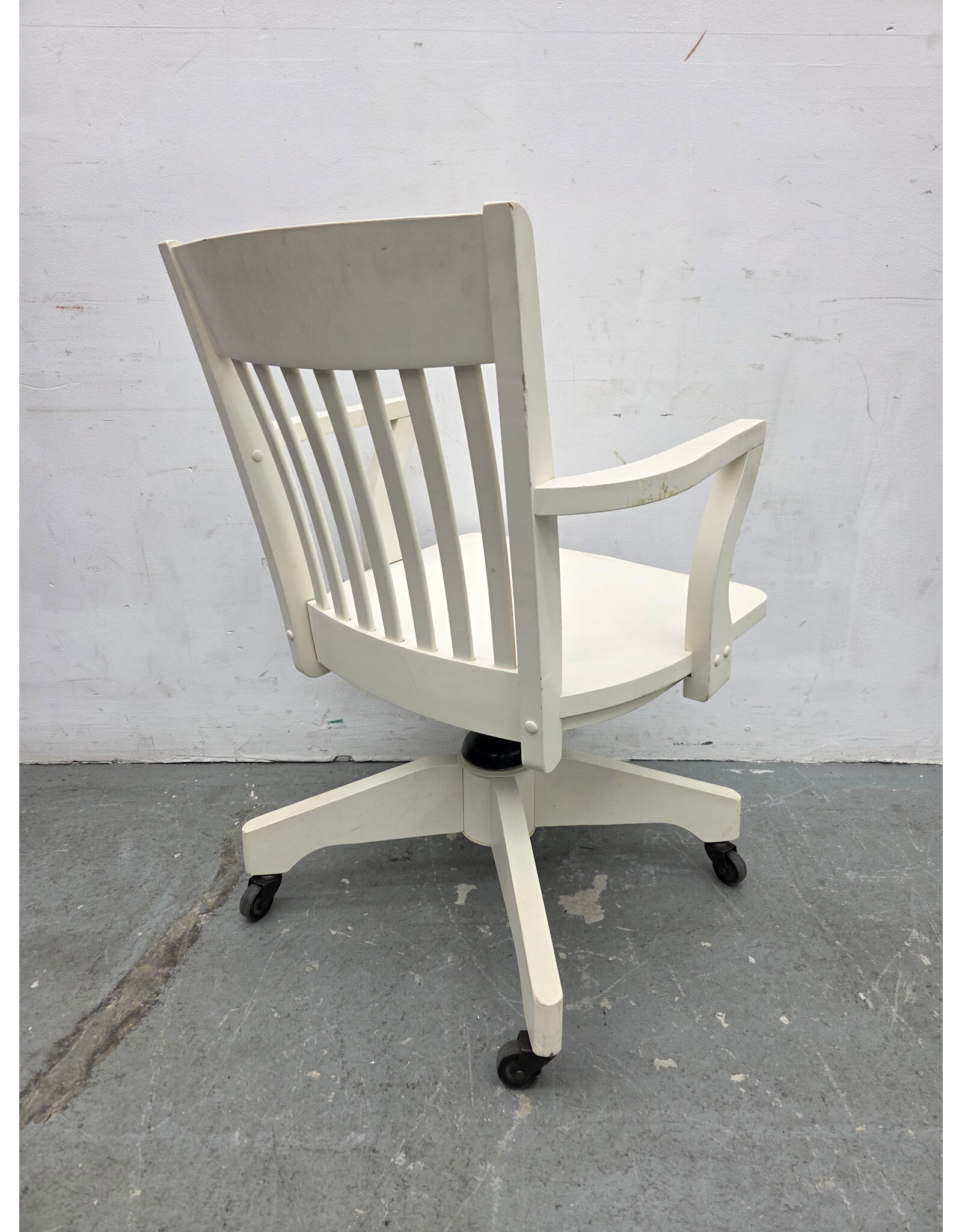 Williams Sonoma White Rolling Office Chair