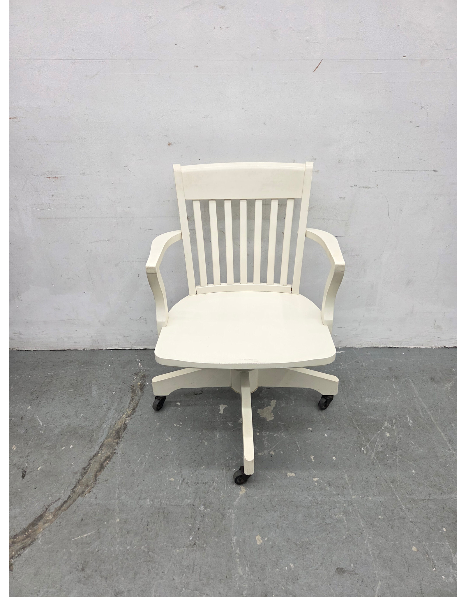 Williams Sonoma White Rolling Office Chair