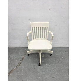 Williams Sonoma White Rolling Office Chair