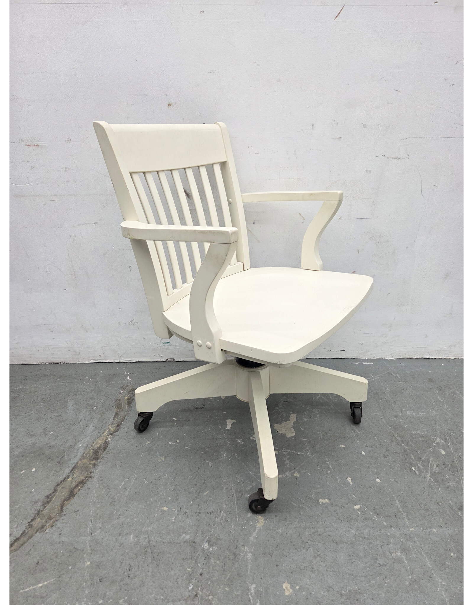Williams Sonoma White Rolling Office Chair
