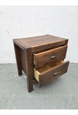 Modern Wooden 2-Drawer Nightstand