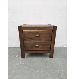 Modern Wooden 2-Drawer Nightstand