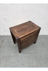 Modern Wooden 2-Drawer Nightstand