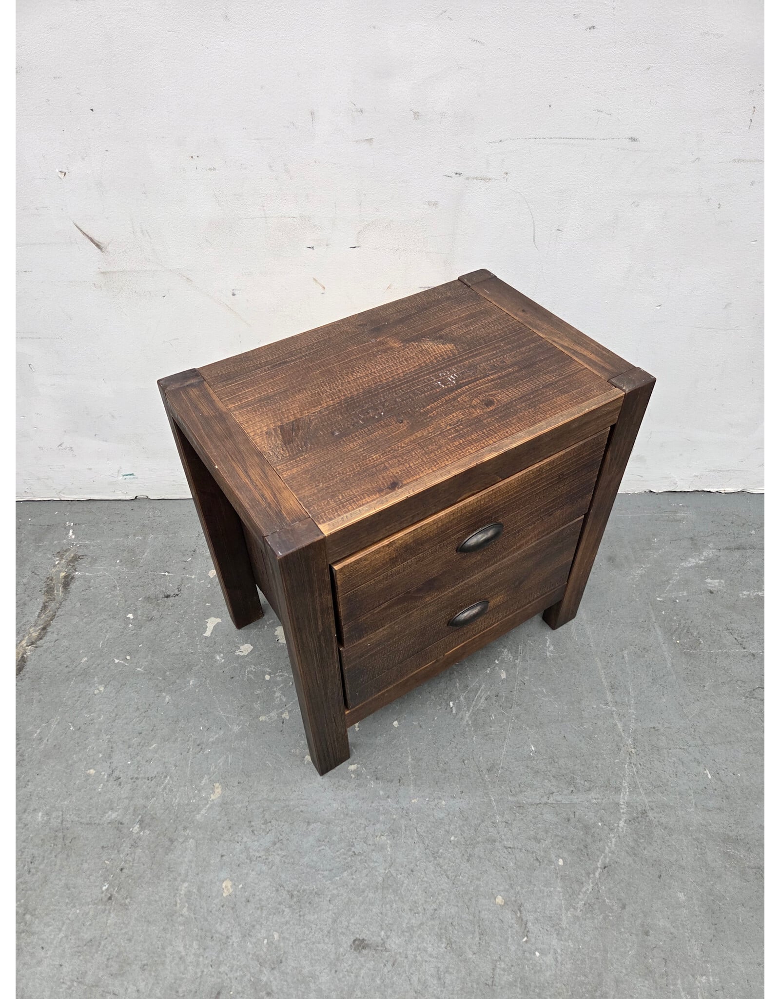 Modern Wooden 2-Drawer Nightstand