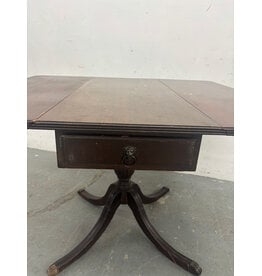 Antique Drop Leaf Table with Lion Head Pull