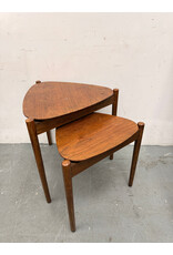 West Elm Retro Tripod Triangular Nesting Side Table Set