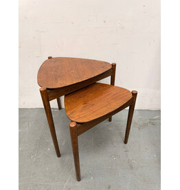 West Elm Retro Tripod Triangular Nesting Side Table Set