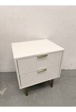 Williams Sonoma White and Gold Nightstands