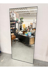 Modern Floor Mirror with Black Frame