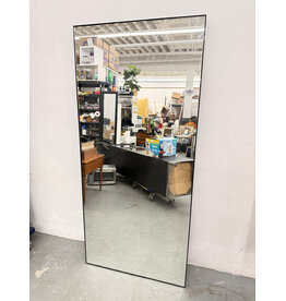 Modern Floor Mirror with Black Frame