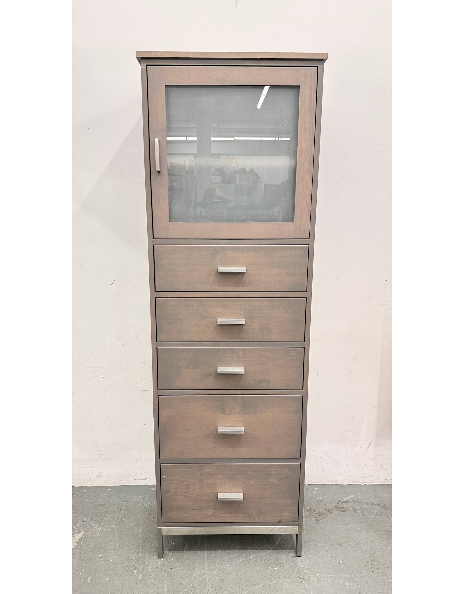 Room & Board Washed Gray Media Cabinet