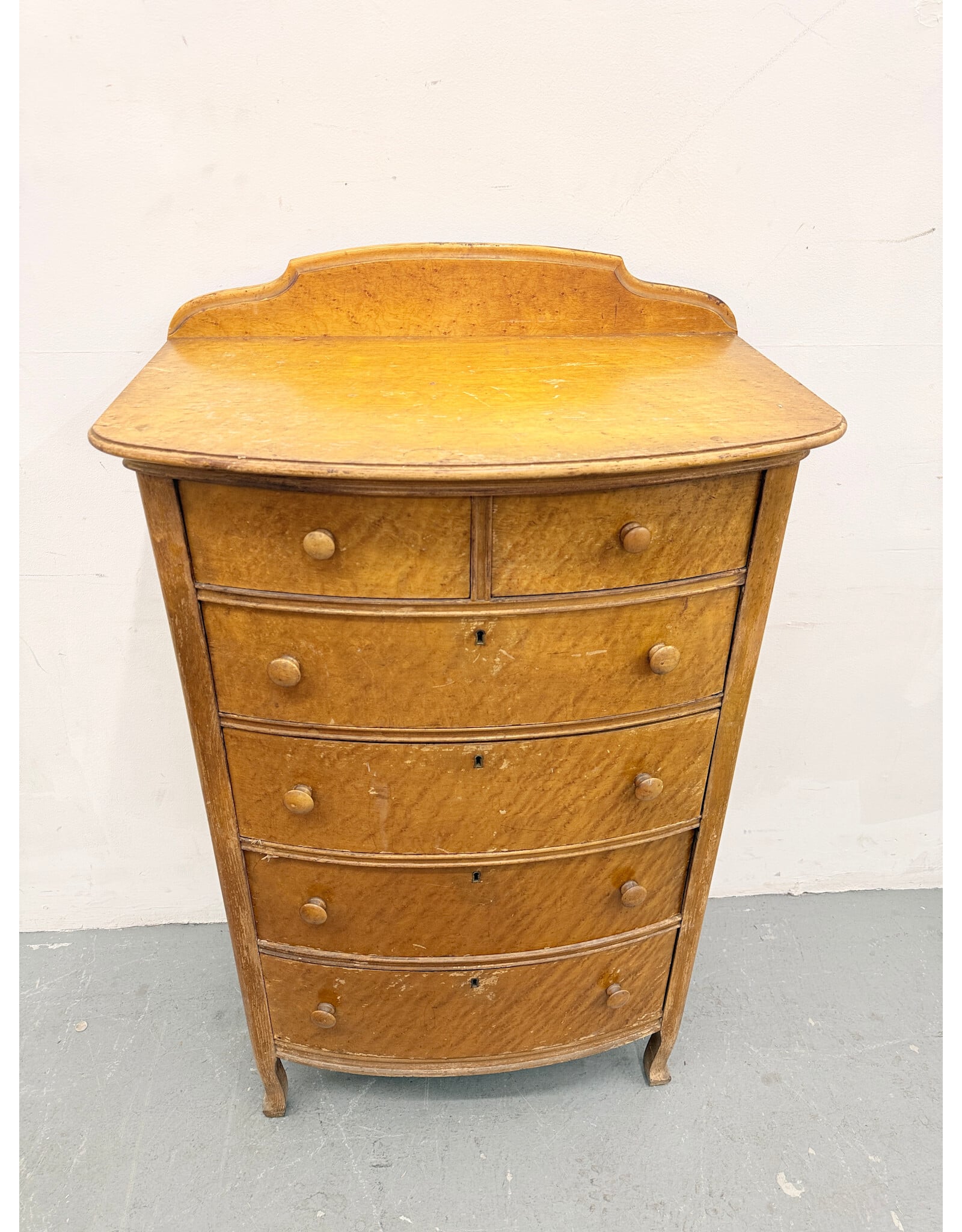 Antique Birds Eye Maple Dresser