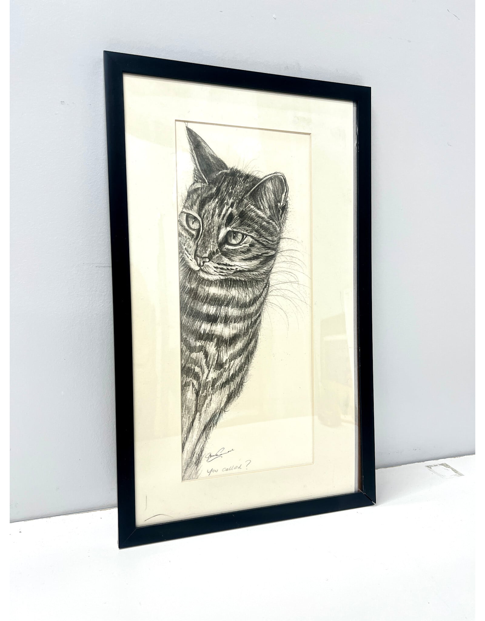 You Called?, framed drawing