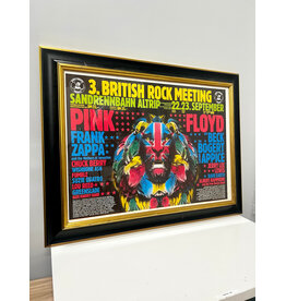 Framed Vintage British Rock Meeting Festival Poster, 1973