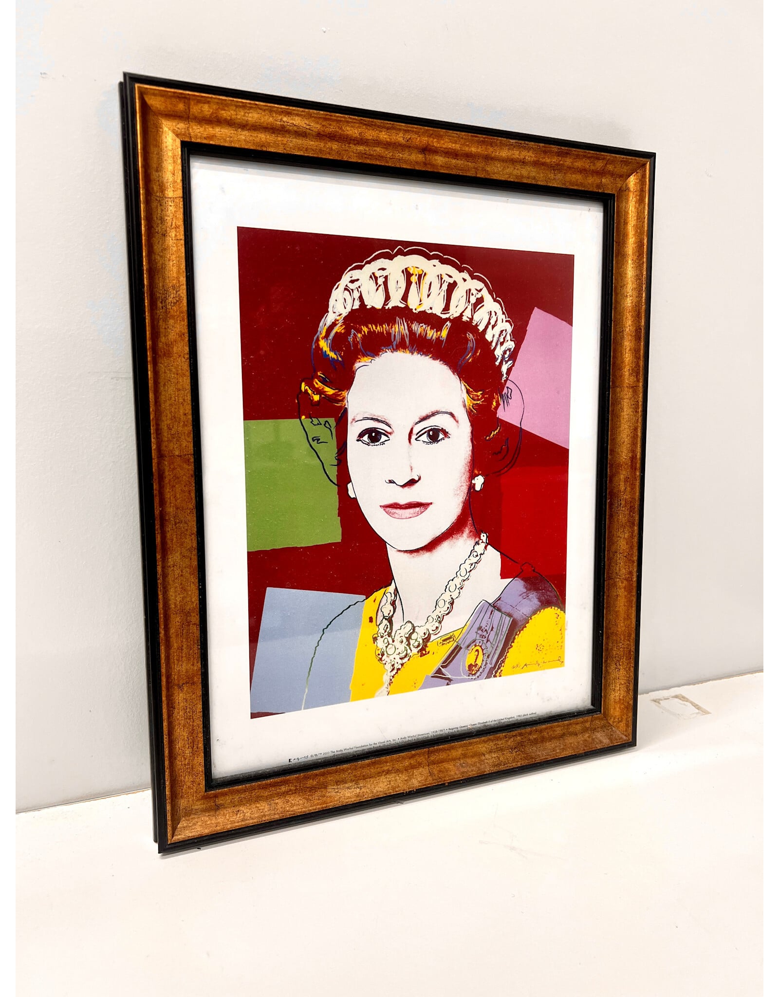 Queen Elizabeth by Andy Warhol, framed print