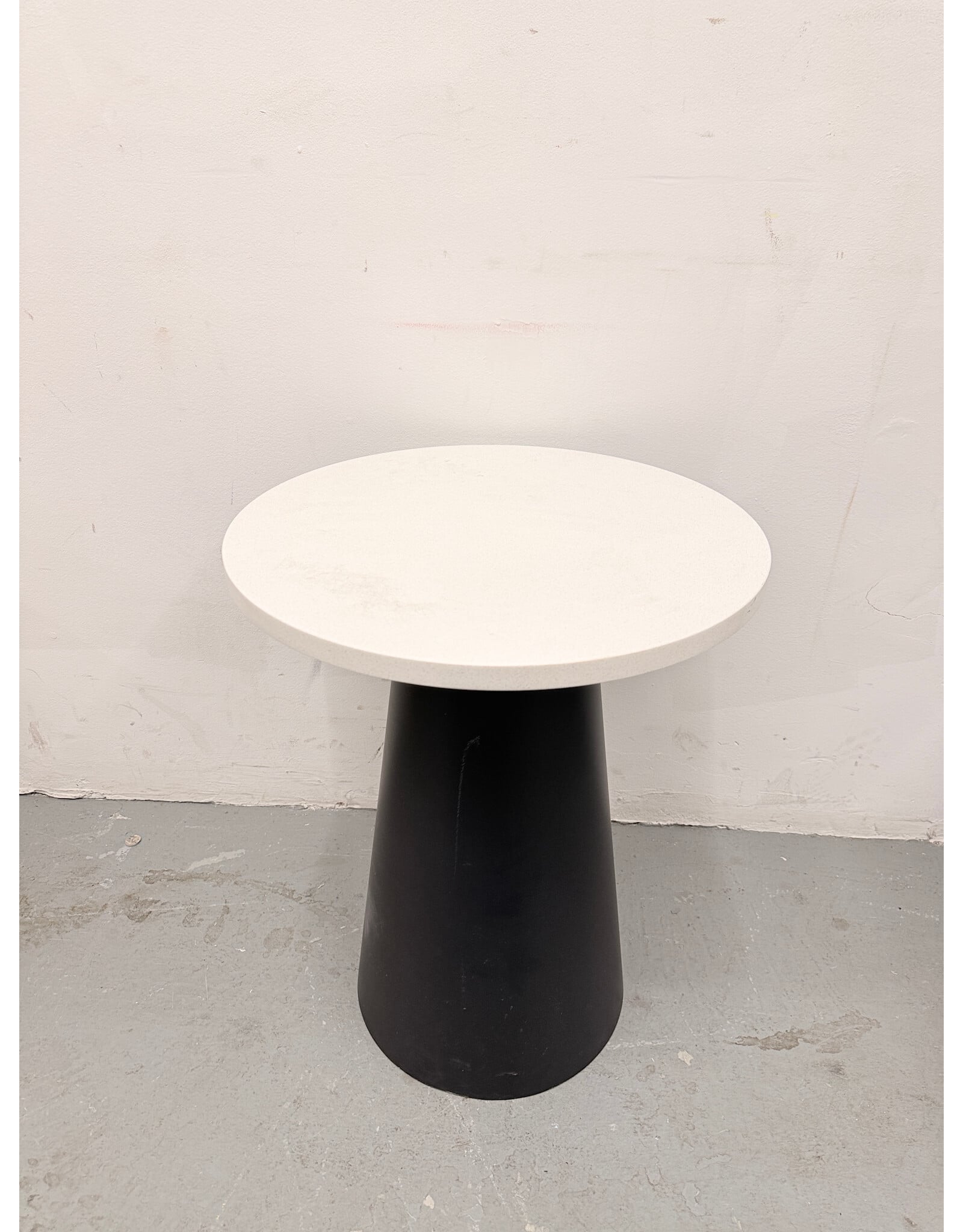 White Marble Geometric Side Table