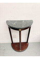Half Moon Console Table features Green Marble Top
