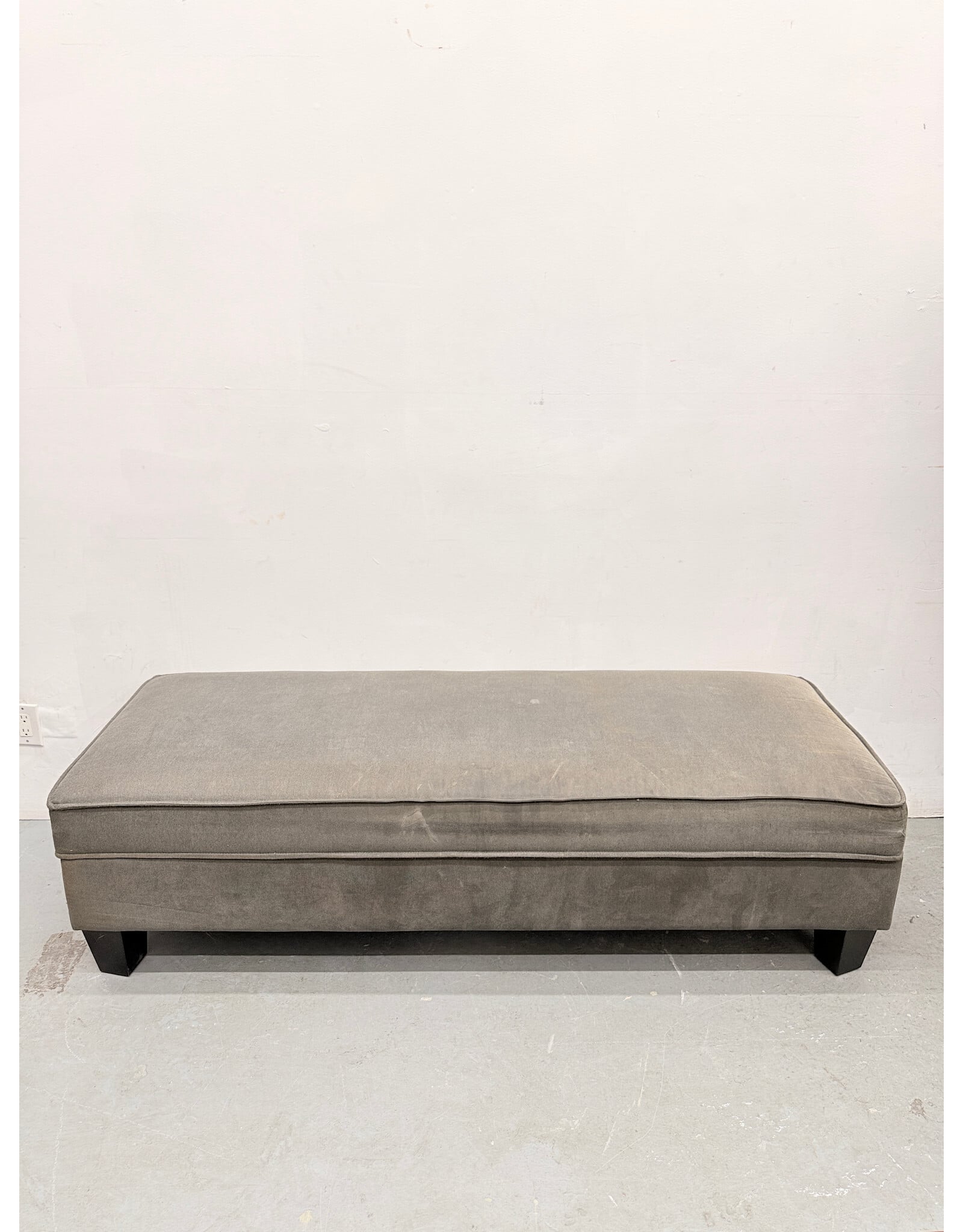 Modern Grey Storage Ottoman