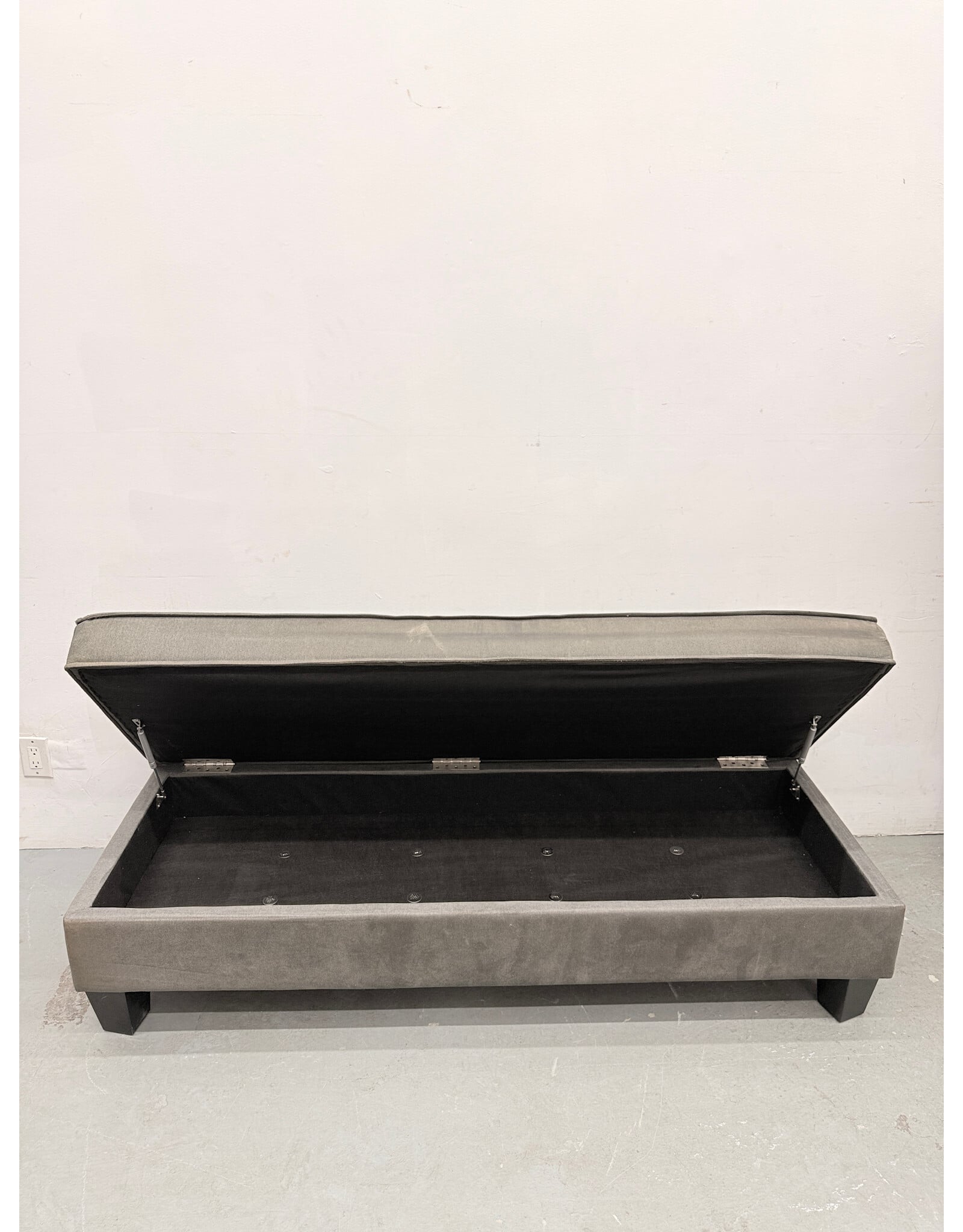 Modern Grey Storage Ottoman