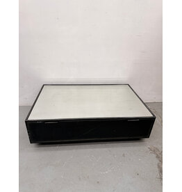 Restoration Hardware large Rectangular Coffee Table with Glass Top
