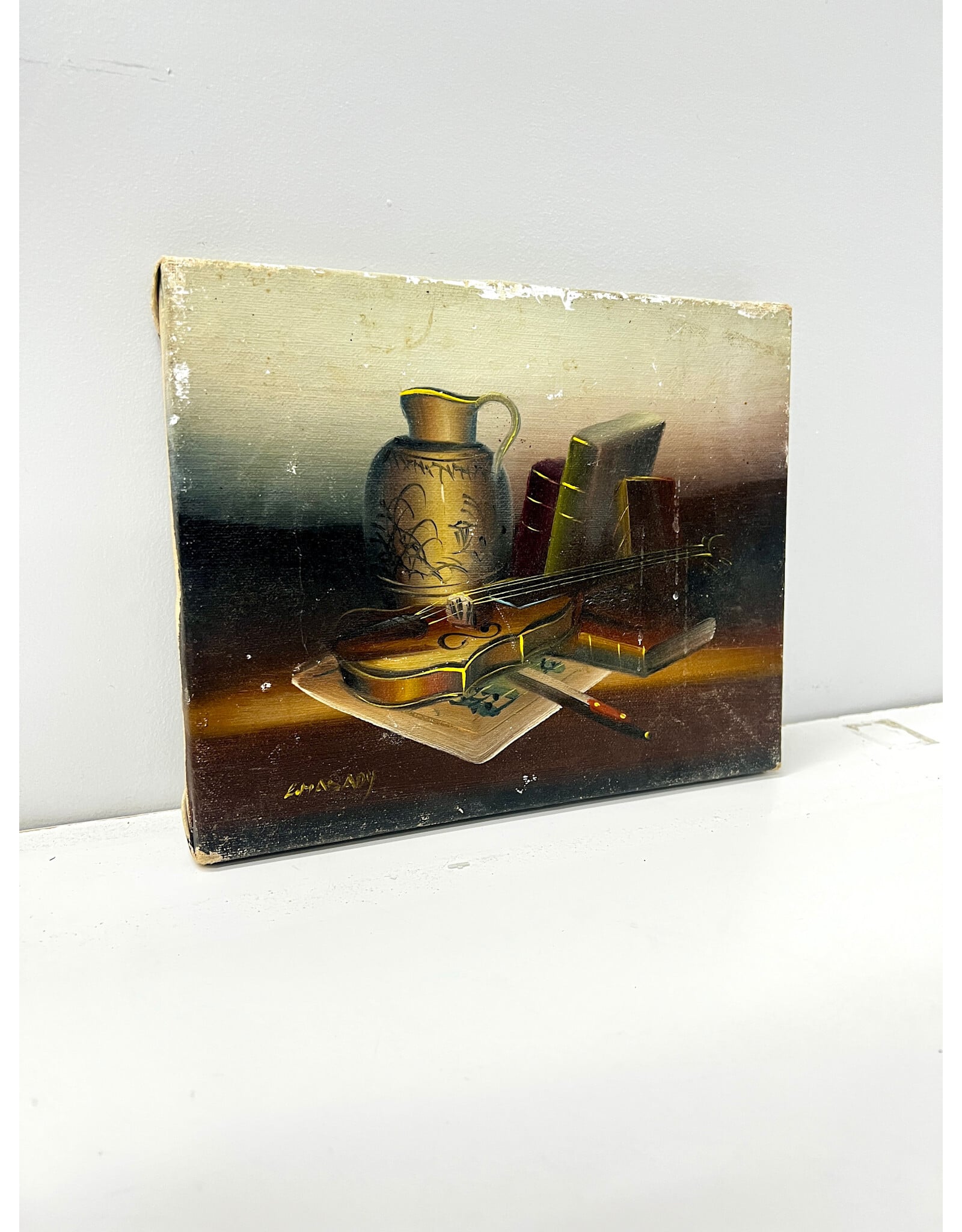 Still Life Painting, oil on canvas, sgnd L. Habady